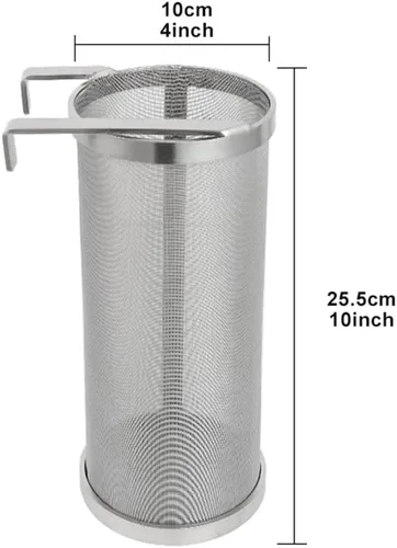 Vista 2 de Colador de araña de 4 x 10 pulgadas de 300 micrones para el hogar Hervidor de filtro de cerveza