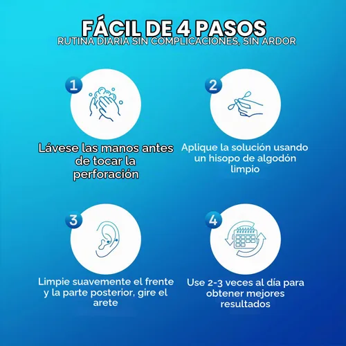 Vista 7 de INVERNESS Solución para el cuidado de las orejas After Piercing de 4 onzas, paquete de 2 – Cuidado suave de los piercings para orejas recién