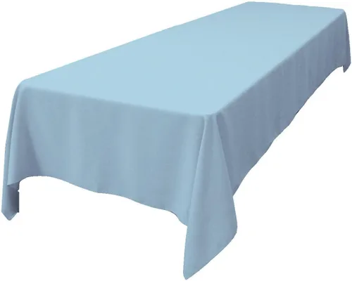 Vista 175 de LA Linen Mantel rectangular lavable de popelín de poliéster, resistente a las manchas y a las arrugas, cubierta de mesa 60x84, mantel de tela