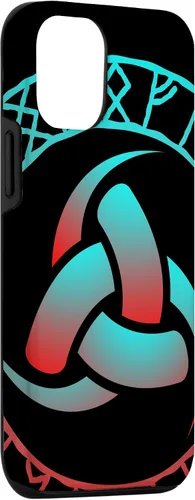 Vista 3 de Funda con símbolo vikingo Triskele Odin Horns nórdico signo runa para iPhone 15