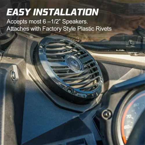 Vista 5 de Kiwi Master Panel de montaje de altavoz frontal para el tablero 2017-2026 Can Am Maverick X3/Max Accessories 6.5 pulgadas carcasa para altavoces