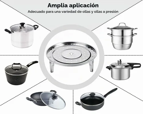 Vista 8 de Estante redondo de vapor, acero inoxidable, 10,2in