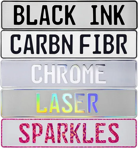 Vista 3 de Placa de matrícula personalizada de Gran Bretaña (placa + marco)
