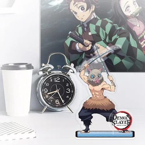 Vista 2 de ABYSTYLE Demon Slayer Kimetsu no Yaiba Inosuke Hashibira Acrylic Stand Model Figura Anime Manga Accesorios de escritorio Regalo