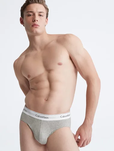 Vista 4 de Calvin Klein Calzoncillos modernos de algodón elástico para hombre, paquete de 3