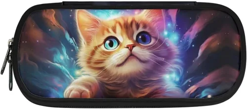 Vista 9 de DISNIMO Estuche organizador de lápices de caballo negro de gran capacidad para niñas, adultos, mujeres, axolotl con cremallera, estuche estético