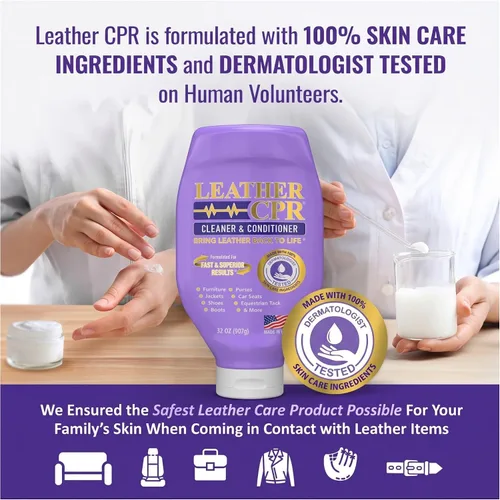 Vista 4 de Leather CPR Cleaner & Conditioner Kit with Applicator Sponge & Towels