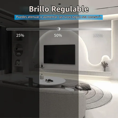 Vista 5 de Tira de luz LED COB de 32.8 pies, color blanco, regulable, CC de 24 V, 6000 K, cinta de luz LED flexible para dormitorio, con control remoto