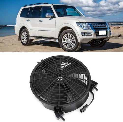 Vista 5 de Fydun Reemplazo de condensador Ventilador de refrigeración Aire acondicionado de coche Ventilador de hoja curvada para L200 Pajero Sport KH4W OE
