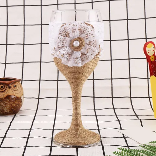 Vista 7 de DECORA 12 rosas de encaje de arpillera hechas a mano con perla para decoración de bodas y manualidades