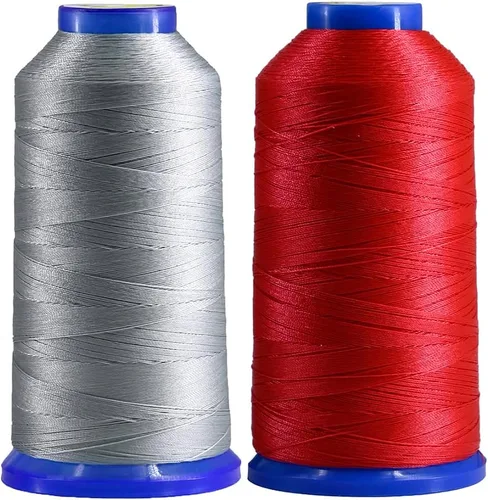 Vista 12 de Selric [1200 yardas/26 colores disponibles] Tex 135 Hilo de nailon unido para costura de cuero 420D/3 T135#138 Hilo de tapicería resistente