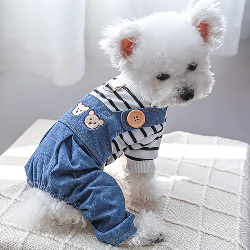 Vista 15 de Ropa de invierno para perros, overoles elegantes para mascotas para perros pequeños y medianos, lindo mono para cachorros, ropa clásica para perros
