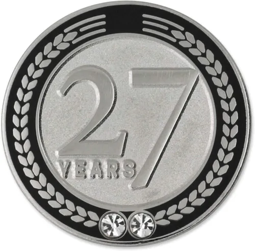 Vista 22 de PinMart Years of Service Award Employee Recognition Gift Pin de solapa - Negro