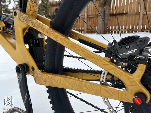 Vista 6 de Cinta de Protección para Marco de Bicicleta - Envoltura de Vinilo Transparente de Alto Impacto Incluye Herramienta (4"x72") Protector de Marco