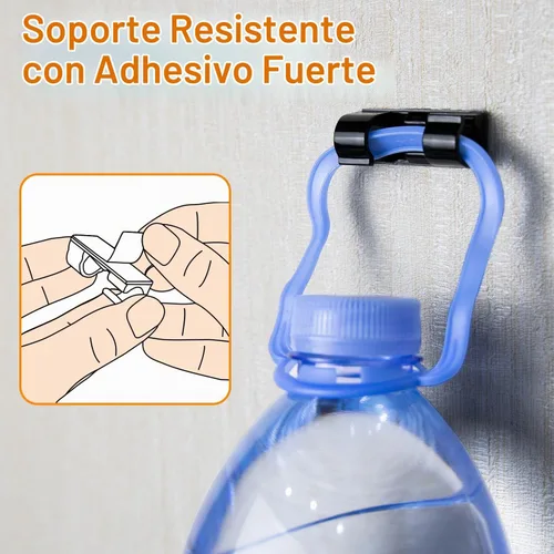 Vista 4 de SOULWIT 50 clips autoadhesivos para organizar cables, organizadores de cables, clips de cable adhesivos para TV, PC, laptop, cable Ethernet Negro