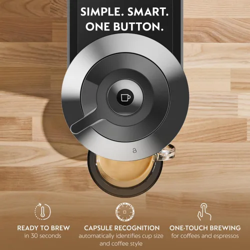 Vista 2 de Nespresso Vertuo Next Deluxe - Máquina de café y espresso de De'Longhi, cromo