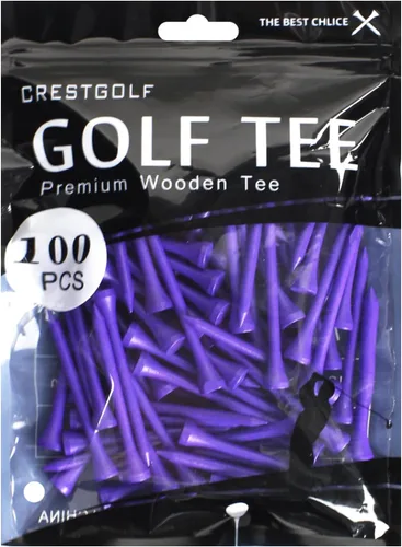 Vista 2 de Crestgolf Camisetas profesionales de golf de madera de lujo de 2 1/8 pulgadas, 100 piezas