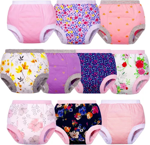 Vista 14 de BIG ELEPHANT Ropa interior de entrenamiento para niños pequeños, 100% Serie Floral