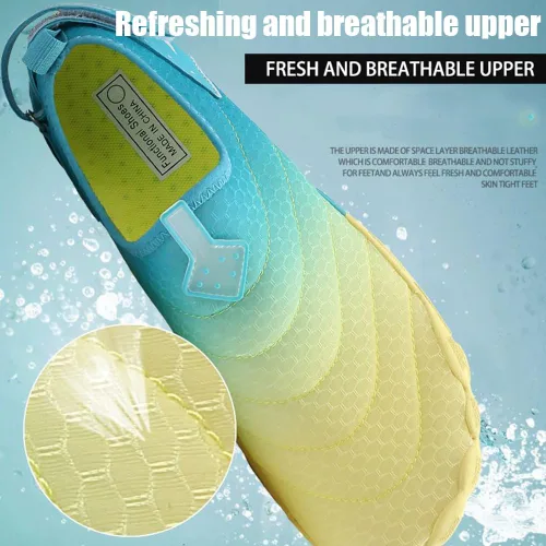Vista 2 de Zapatos de agua para hombre y mujer, zapatos de playa, calcetines acuáticos, zapatos descalzos de secado rápido, zapatos de natación ligeros