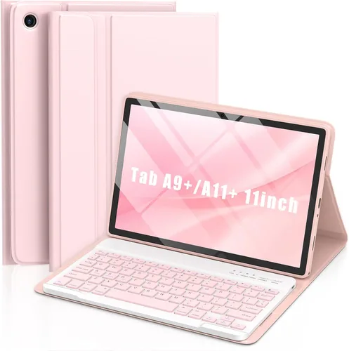 Vista 9 de MMK Funda para Galaxy Tab A11 con teclado (11 pulgadas 2025, SM-X230, SM-X236B), compatible con Galaxy Tab A9 Plus funda con teclado