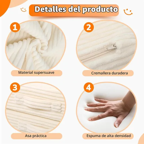 Vista 5 de MeMoreCool - Sofá modular para niños, 8 piezas, color beige