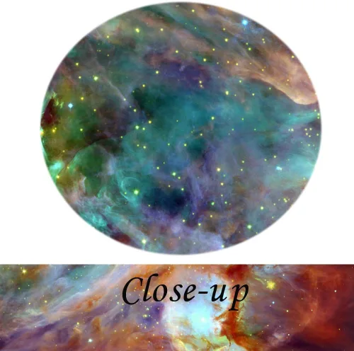 Vista 5 de KREATIVE ARTS Impresiones en lienzo para pared, diseño de nube cósmica, estrellas, nebulosa, cielo nocturno, por la NASA, decoración moderna
