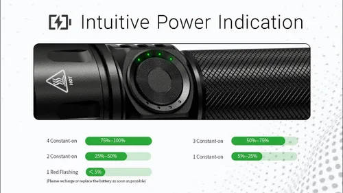 Vista 8 de Nitecore EX7 Linterna de 6,000 lúmenes – Linterna recargable de alto rendimiento con foco, luz de inundación, mixta – Carga rápida USB-C, alcance