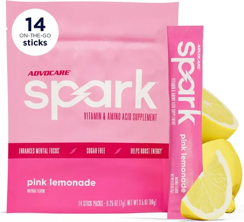 Vista 13 de AdvoCare Spark Energy & Focus, sin azúcar, frambuesa azul, 14 barras Suplemento de vitaminas y aminoácidos, fórmula sin azúcar que apoya la energía