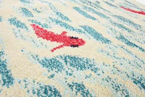 Vista 9 de Alfombra moderna Positano de estilo costero de Loom, Polipropileno, Beige