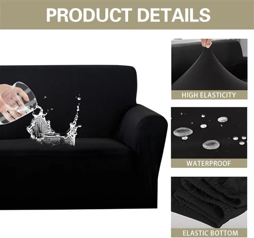 Vista 3 de MIPOPS Funda de sofá, funda de sofá elástica para sofá seccional, protector de muebles para muebles, sofás para mascotas, niños, perros y gatos Rojo