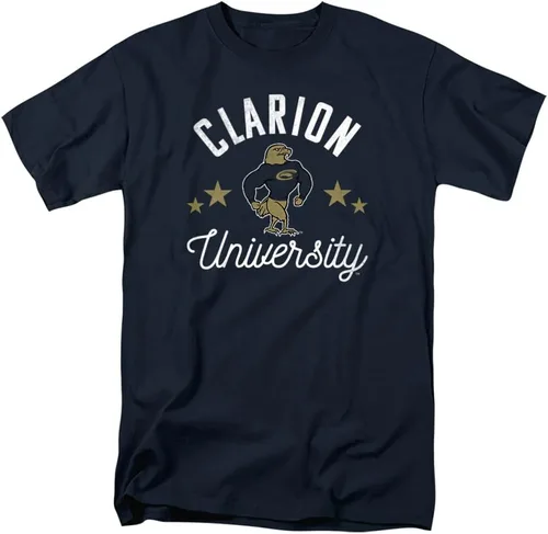 Vista 186 de Collegiate Distressed Mascot Unisex Adult T Shirt Collection 3 Universidad de Adelphi