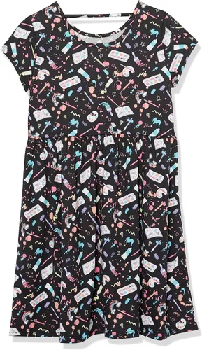 Vista 4 de The Children's Place Girls' Short Sleeve Casual Skater Dresses