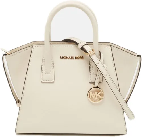 Vista 2 de Michael Kors Avril - Bolso bandolera pequeño con cremallera superior y diseño cruzado color blanco crema claro Crema claro