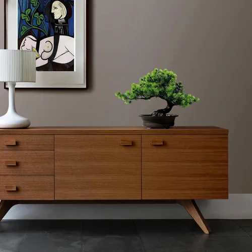 Vista 12 de Árbol bonsái de enebro artificial para decorar interiores para casa u oficina