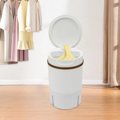 Vista 3 de Mini lavadora portátil, máquina de lavandería semiautomática portátil de 260 W con capacidad de 1.2 galones, mini lavadora con temporizador