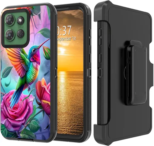Vista 78 de Funda para Moto G Stylus 5G 2023 con funda de clip para cinturón y soporte, resistente de doble capa, resistente a prueba de golpes, para Motorola