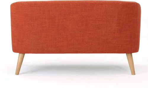 Vista 12 de Christopher Knight Home Bridie Mid-Century - Sofá biplaza moderno, tela naranja apagada
