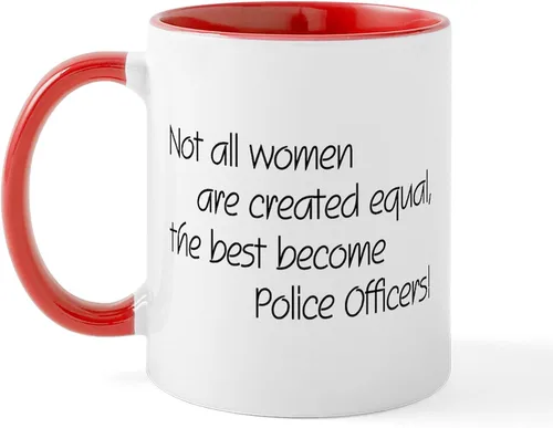 Vista 84 de CafePress Taza de café de cerámica de 11 oz (11.0 fl oz) de Police Mom
