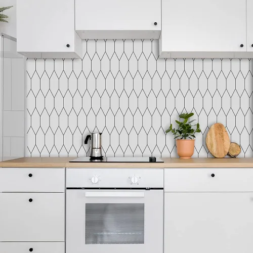 Vista 8 de Adhesivo de transferencia de azulejos de pared para decoración del hogar, despegar y pegar Vinly Splashback, calcomanías de azulejos para sala