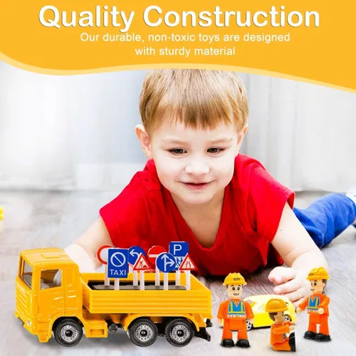 Vista 6 de FUNERICA Figuras de juguete para trabajadores de la construcción, figuras de personas en miniatura, paquete de 4