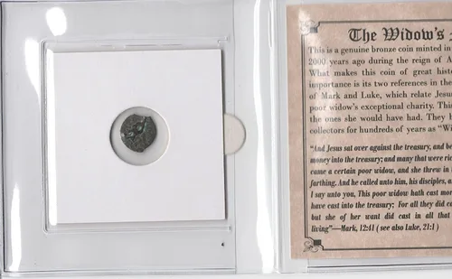Vista 2 de Widow's Mite - Moneda antigua certificada auténtica de bajo grado