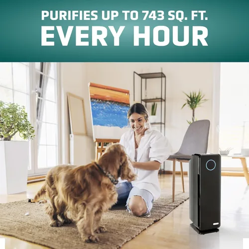 Vista 2 de GermGuardian AC4300 3-n-1 True - Filtro HEPA purificador de aire para casa, UVC, purificador de aire para habitaciones completas para alergias