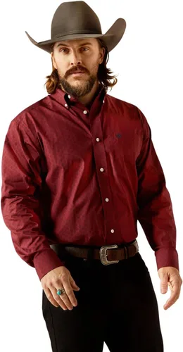 Vista 13 de Camisa de sarga con logotipo del equipo ARIAT de ajuste clásico para hombre Sea Scape USA 3X-Large Turkish Sea