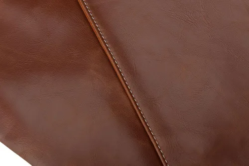 Vista 5 de Maletín de cuero para hombre, bolso de mano con solapa tipo sobre, Marrón
