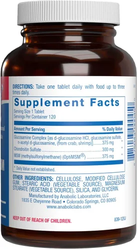 Vista 9 de Glucosamina condroitina MSM de alta absorción, fórmula clínica, suplemento de tendón y ligamento articular óseo con condroitina MSM glucosamina, sin