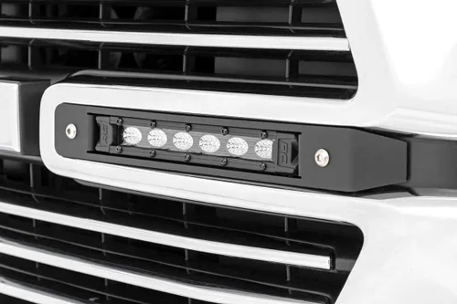 Vista 2 de Rough Country Kit de parrilla LED de 6" serie negra dual para 19-24 Ram 1500-70783
