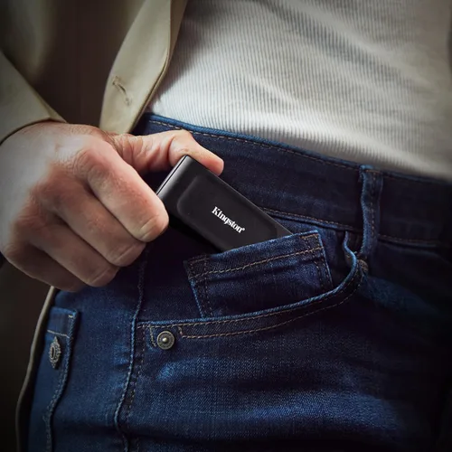 Vista 6 de Kingston XS1000 SSD de 1 TB Tamaño de bolsillo USB 3.2 Gen 2 Unidad Negro