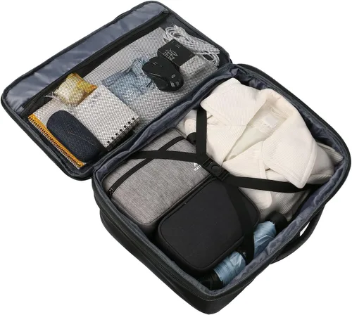 Vista 5 de MATEIN Mochila de viaje para hombre, mochila ligera de mano para mujeres, mochilas de negocios expandibles, mochila de senderismo impermeable