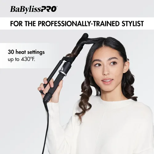 Vista 2 de BaBylissPRO Curling Iron Porcelain Ceramic Marcel Hair Curler for Smooth & Stylish Waves