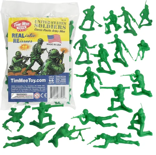 Vista 14 de TimMee Soldados de plástico del ejército - 48 figuras de juguete de soldados negros - Fabricado en EE. UU